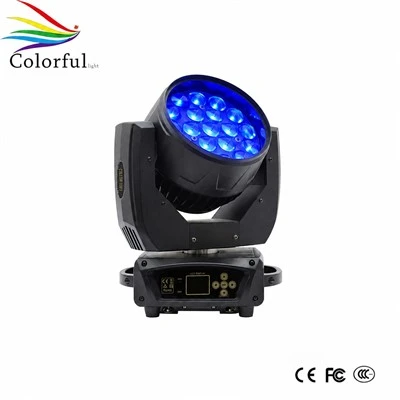 Luz principal móvel com zoom LED 19x 15W